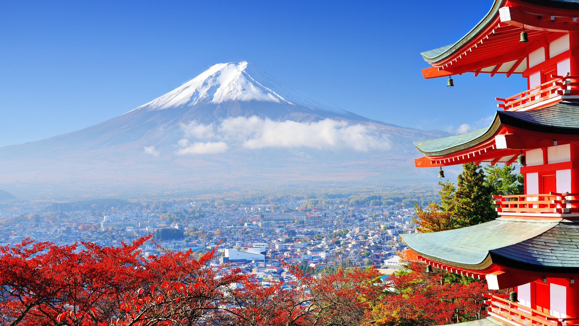 日本 富士山 楼阁 樱花 4K专区壁纸日本壁纸图片_桌面壁纸图片_壁纸下载-元气壁纸