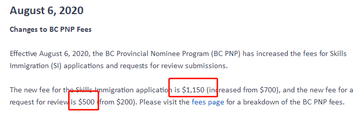 涨价！加拿大BC省提名技术类移民申请费用上涨，移民要趁早~