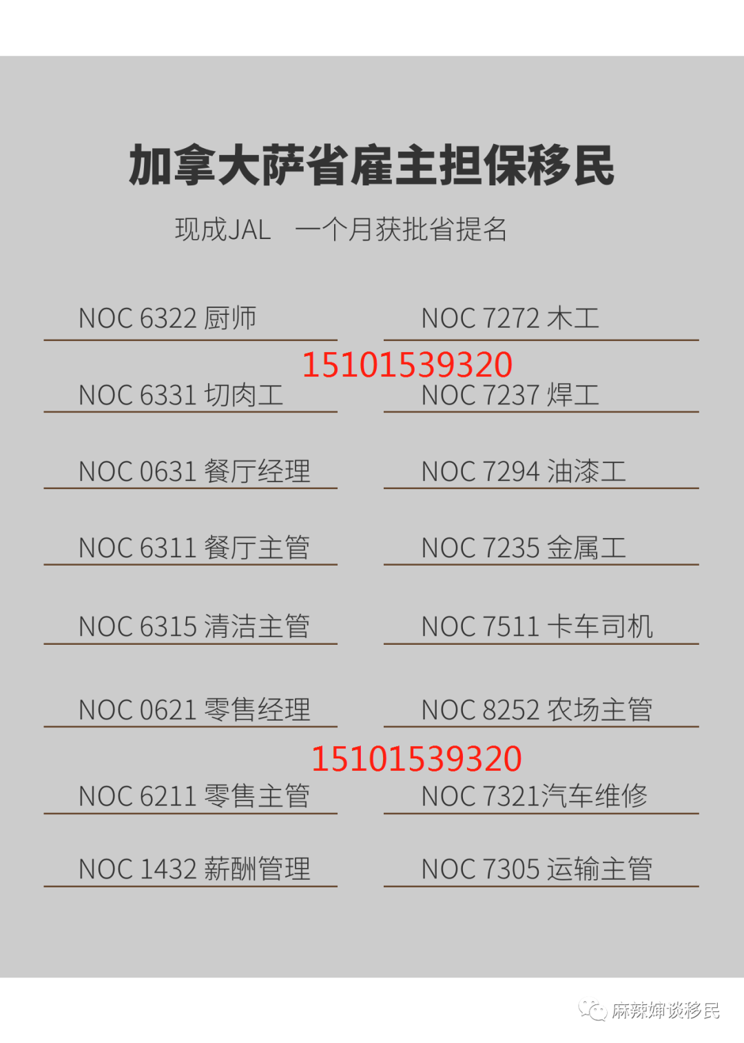 加拿大萨省雇主担保移民，有了JAL成功率近乎100%！